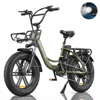 Pojazd Elektryczny ENGWE L20 250W 48V 13AH 140KM Grube opony zielony